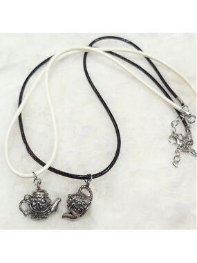 Silver Toned Tea Pot Tea Time Necklaces